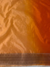 Banarasee Handwoven Dual Color Semi Silk Saree With Zari Work-Orange