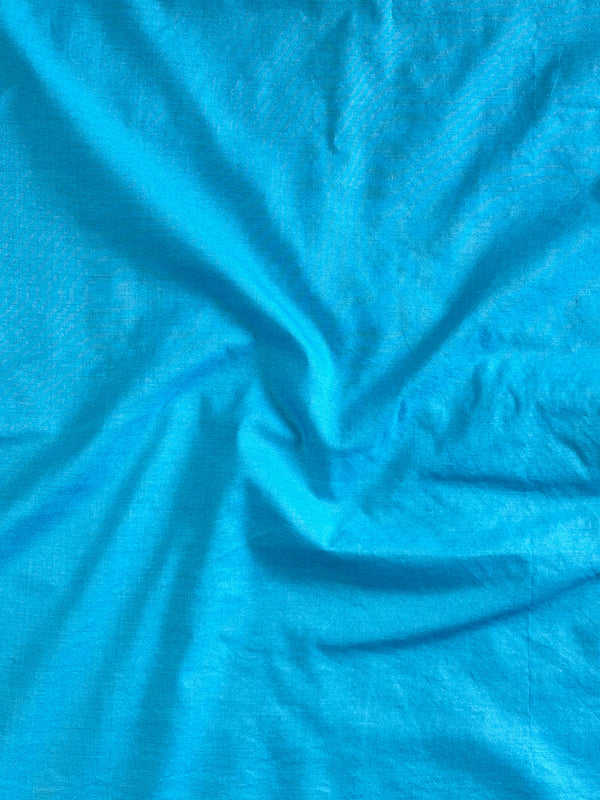 Banarasee Chanderi Cotton Salwar Kameez With Dupatta Set-Blue