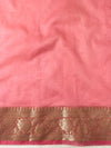 Banarasee Organza Floral Embroidery Sequin Work Saree-Baby Pink