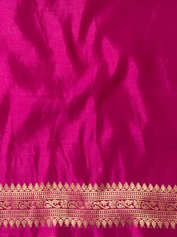 Banarasee Handloom Pure Chiniya Silk Saree With Zari Work-Pink