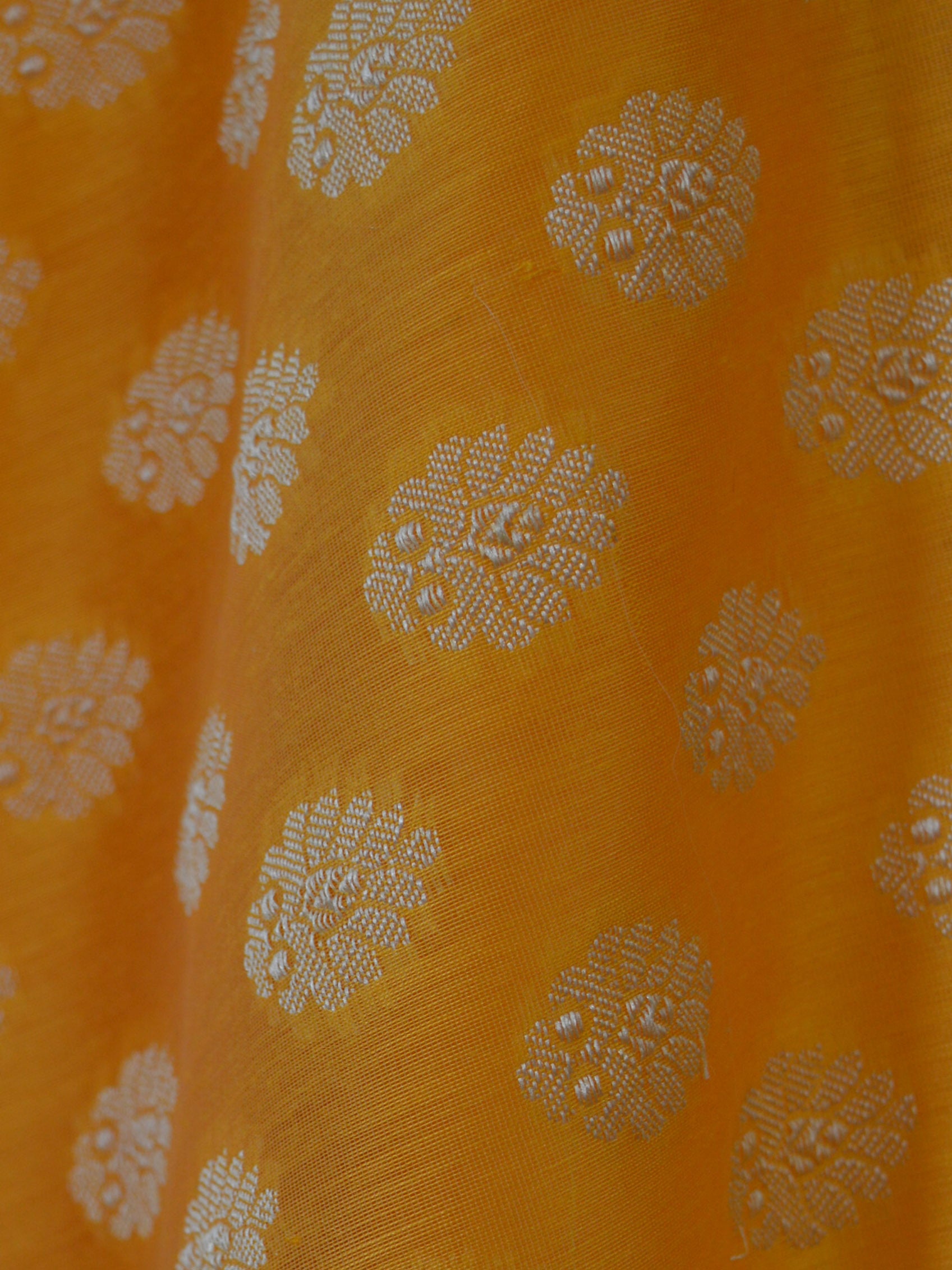 Banarasee Shibori Dyed Chanderi Salwar Kameez Fabric With Contrast Dupatta-Off White