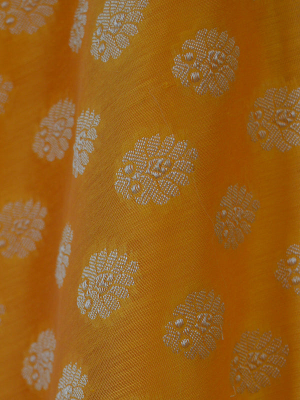 Banarasee Shibori Dyed Chanderi Salwar Kameez Fabric With Contrast Dupatta-Off White