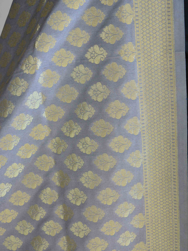 Banarasee Art Silk Buti Design-Grey