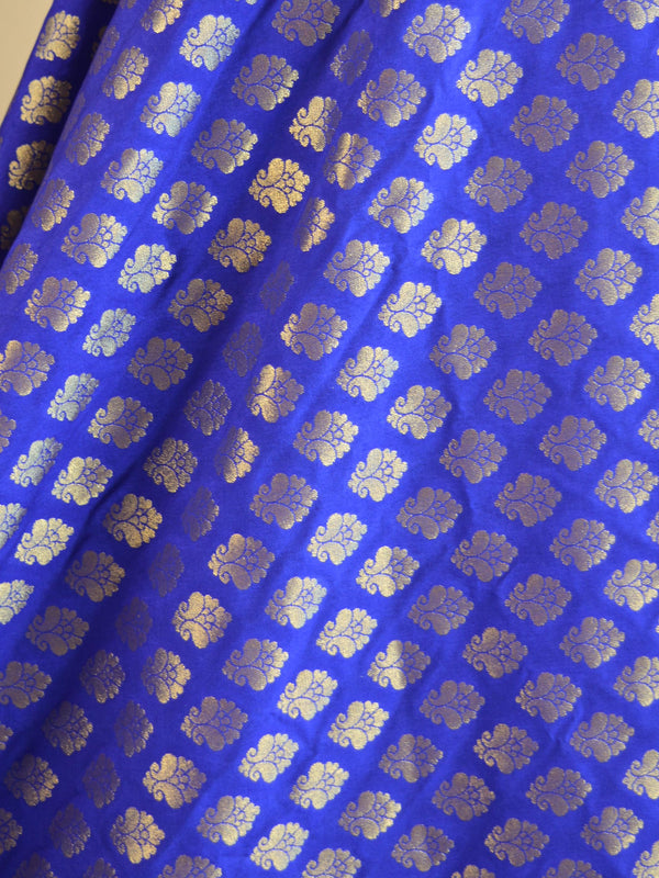 Banarasee Art Silk Buti Design-Royal Blue