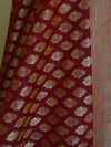 Banarasee Salwar Kameez Semi Katan Silk Zari Jaal Work Fabric & Dupatta-Maroon