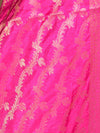 Banarasee Art Silk Dupatta Wave Design-Magenta