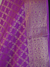 Banarasee Art Silk Dupatta Jaal Design-Purple