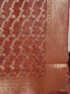 Banarasee Art Silk Dupatta Jaal Design-Brown