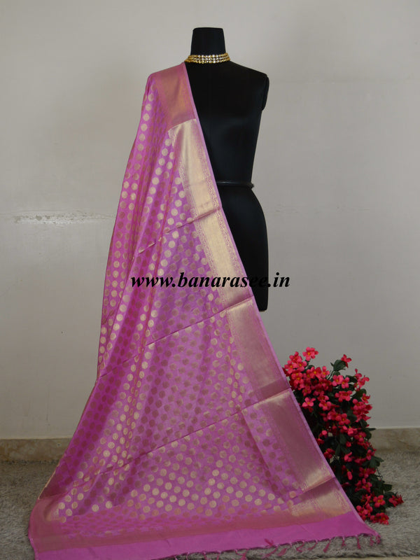 Banarasee Art Silk Dupatta Small Buti Design-Mauve