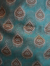 Banarasee Salwar Kameez Cotton Silk Resham Buti Woven Fabric-Mint Green