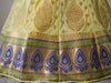 Banarasee Handwoven Art Silk Unstitched Lehenga & Blouse Fabric With Net Dupatta-Lemon Yellow