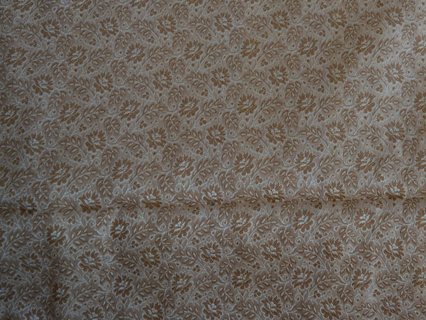 Banarasee/Banarasi Salwar Kameez Cotton Silk Resham Woven With Buti Design Fabric-Beige