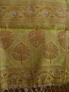 Banarasee/Banarasi Salwar Kameez Cotton Silk Resham Buti Woven Fabric-Yellow