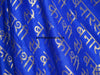 Banarasee Handloom Pure Muga Silk Zari Woven Text-"Kashi Se Banaras" Dupatta-Blue