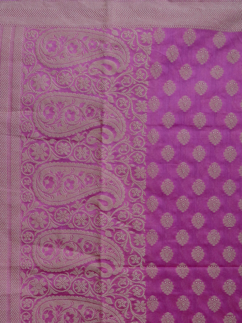 Banarasee/ Banarasi Cotton Silk Mix Resham Work Dupatta-Mauve