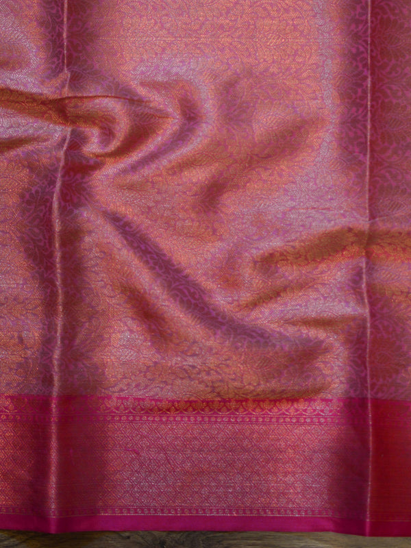 Banarasee Organza Mix Saree With Drop Buta Design & Broad Border-Green