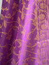 Banarasee Purple Shibori Dyed Chanderi Salwar Kameez Fabric With Cotton Silk Dupatta-White