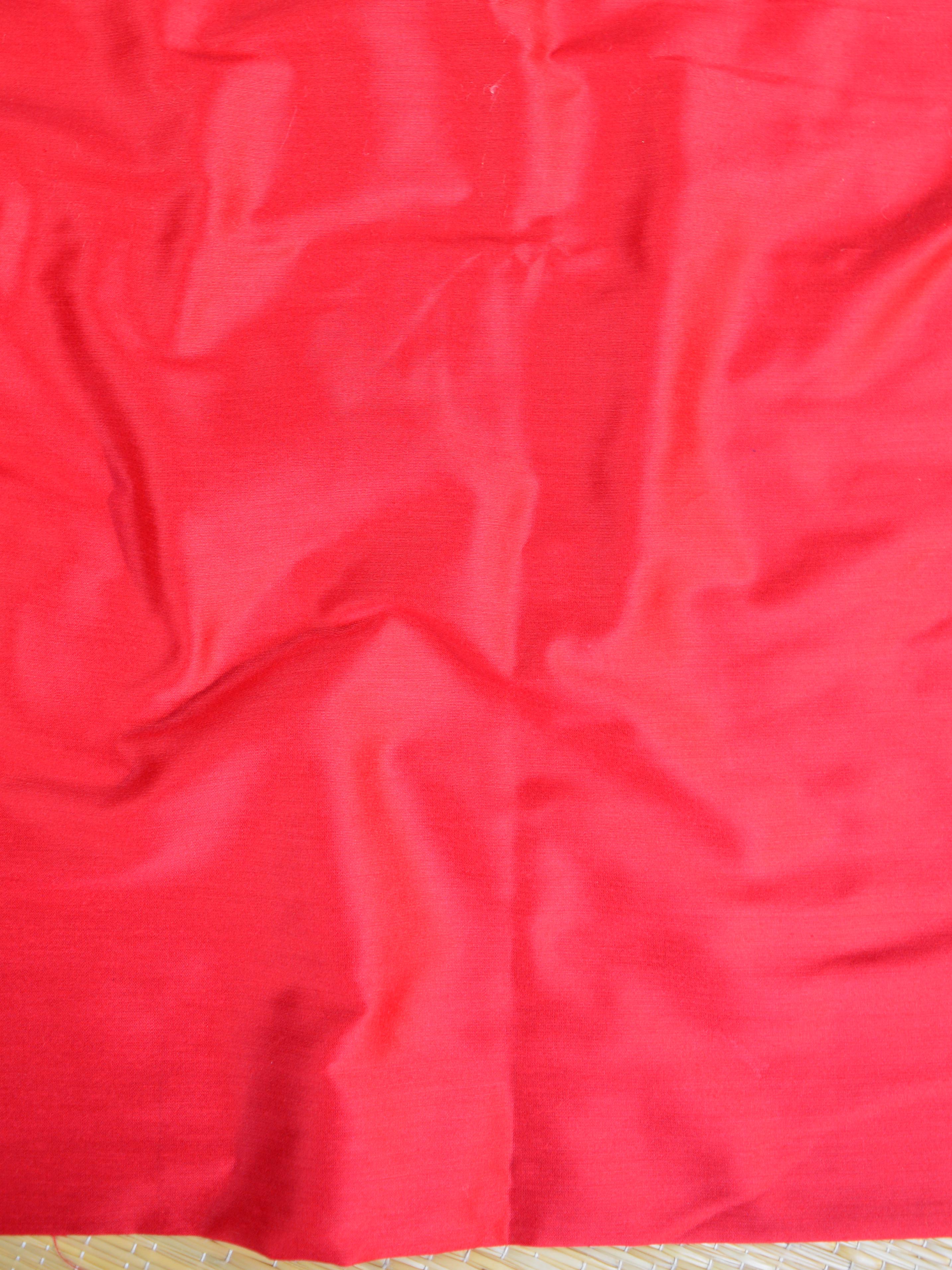 Banarasee Semi Silk Salwar Kameez Fabric With Velvet Gotapatti Dupatta-Green & Red