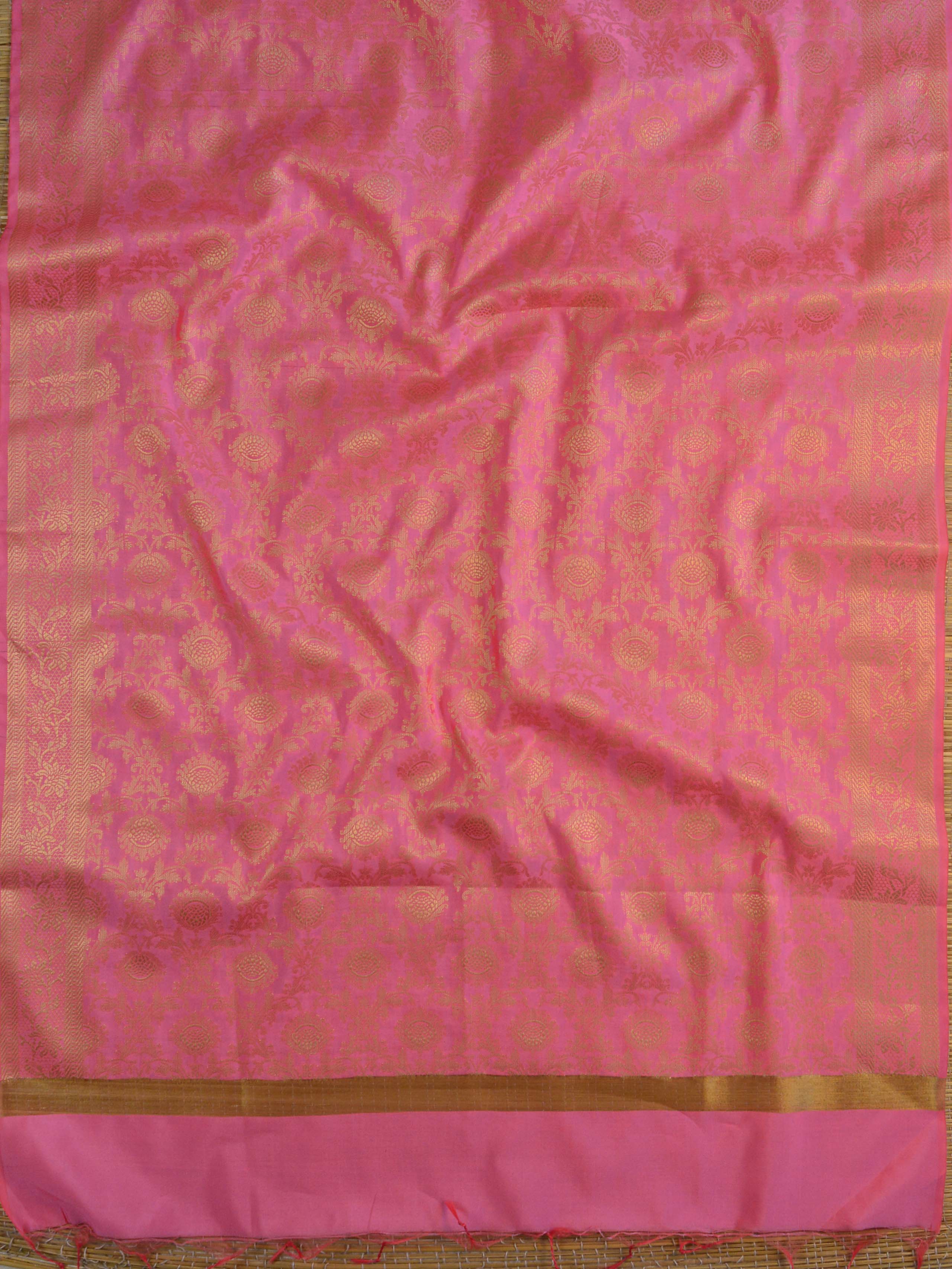 Banarasee Art Silk Jaal Design Dupatta-Pink