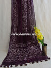 Bhagalpur Linen Cotton Dupatta-Purple
