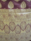 Banarasee Salwar Kameez Cotton Silk Gold Zari Buti Woven Fabric-Coffee Brown