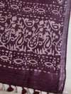 Bhagalpur Linen Cotton Dupatta-Purple