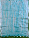 Handwoven Linen Salwar Kameez & Dupatta With Hand-Embroidered Work-Sky Blue