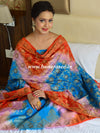 Banarasee Salwar Kameez Glossy Semi Silk Shibori Dye Fabric-Multicolor