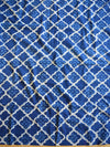 Handloom Mul Cotton Handblock Printed Suit Set-Blue