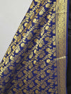 Art Silk Dupatta With Jaal Design-Deep Blue