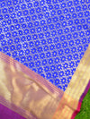Banarasee Art Silk Dupatta Jaal Design-Royal Blue