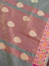 Banarasee Organza Mix Saree With Buta Design & Meena Border-Green