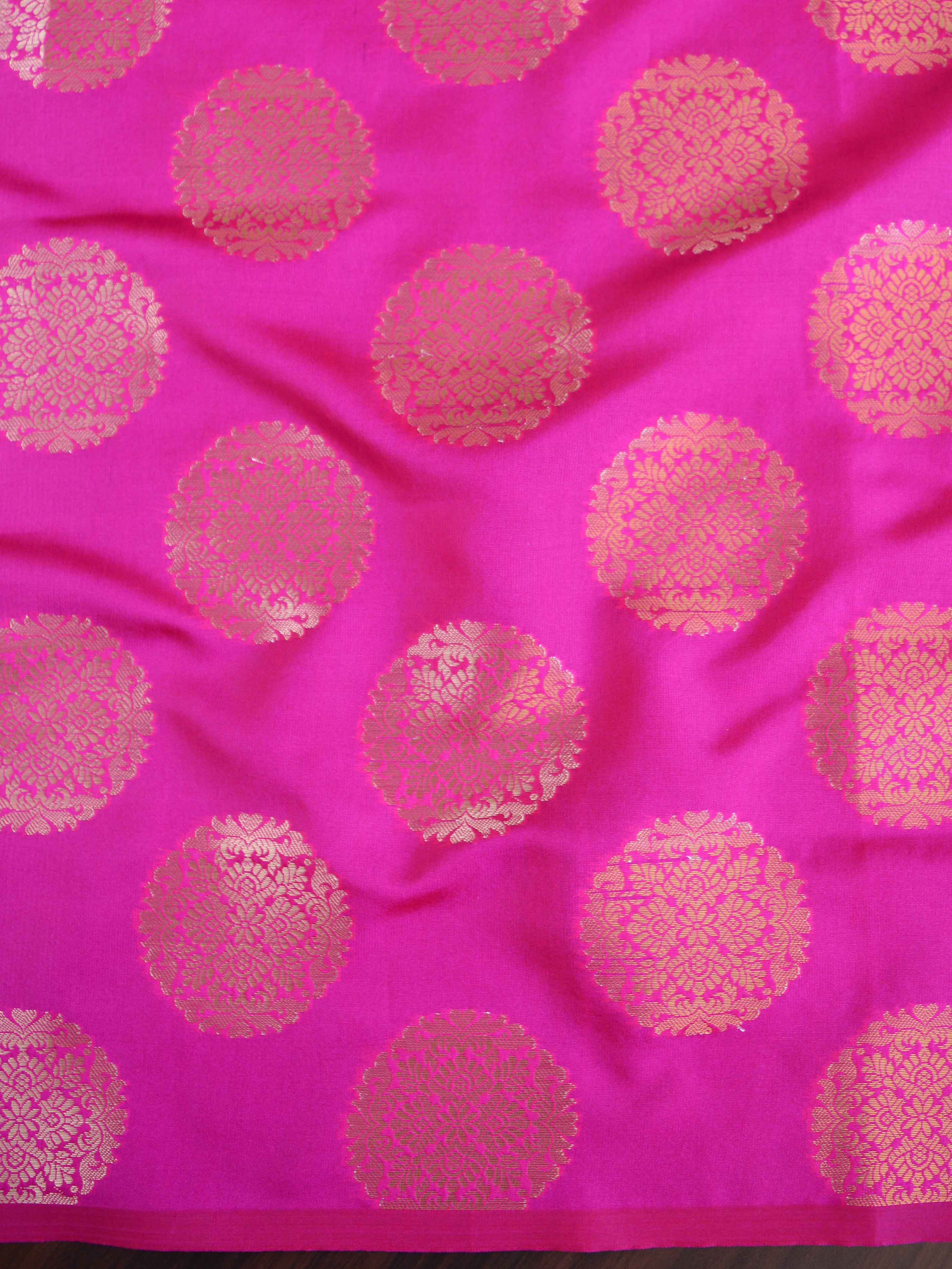 Banarasee Organza Mix Saree With Buta Design & Meena Border-Green