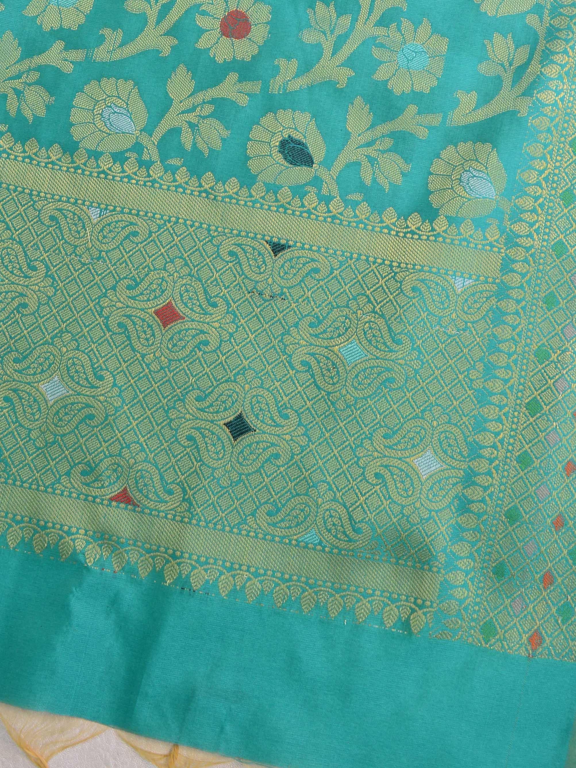 Banarasee Art Silk Jaal Design Dupatta-Light Blue