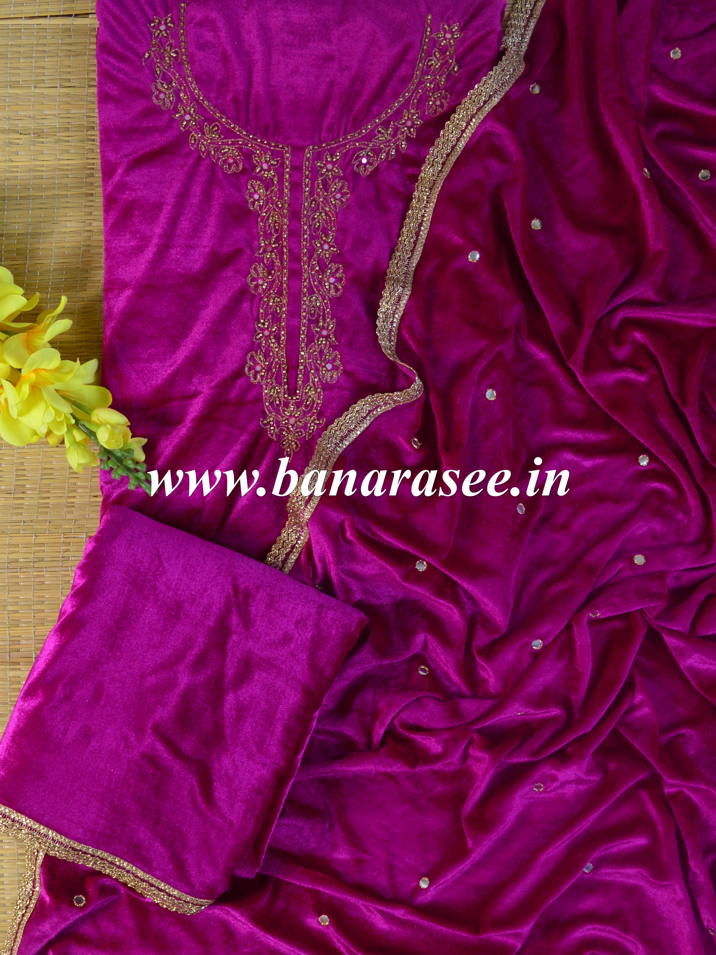 Velvet churidar hotsell neck designs