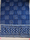 Handblock Printed Kurta Palazzo & Dupatta Set With GotaPatti Work-Indigo