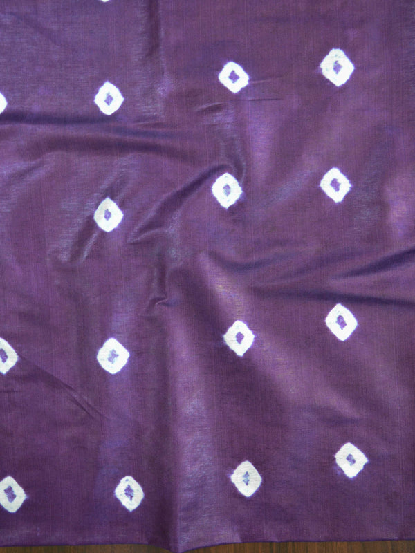 Bhagalpuri Salwar Kameez Glossy Cotton Silk Shibori Dye Fabric-Yellow & Violet