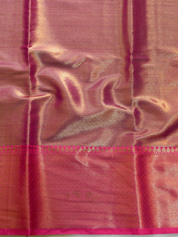 Banarasee Cotton Silk Mix Saree With Antique Zari Buta Design-Green
