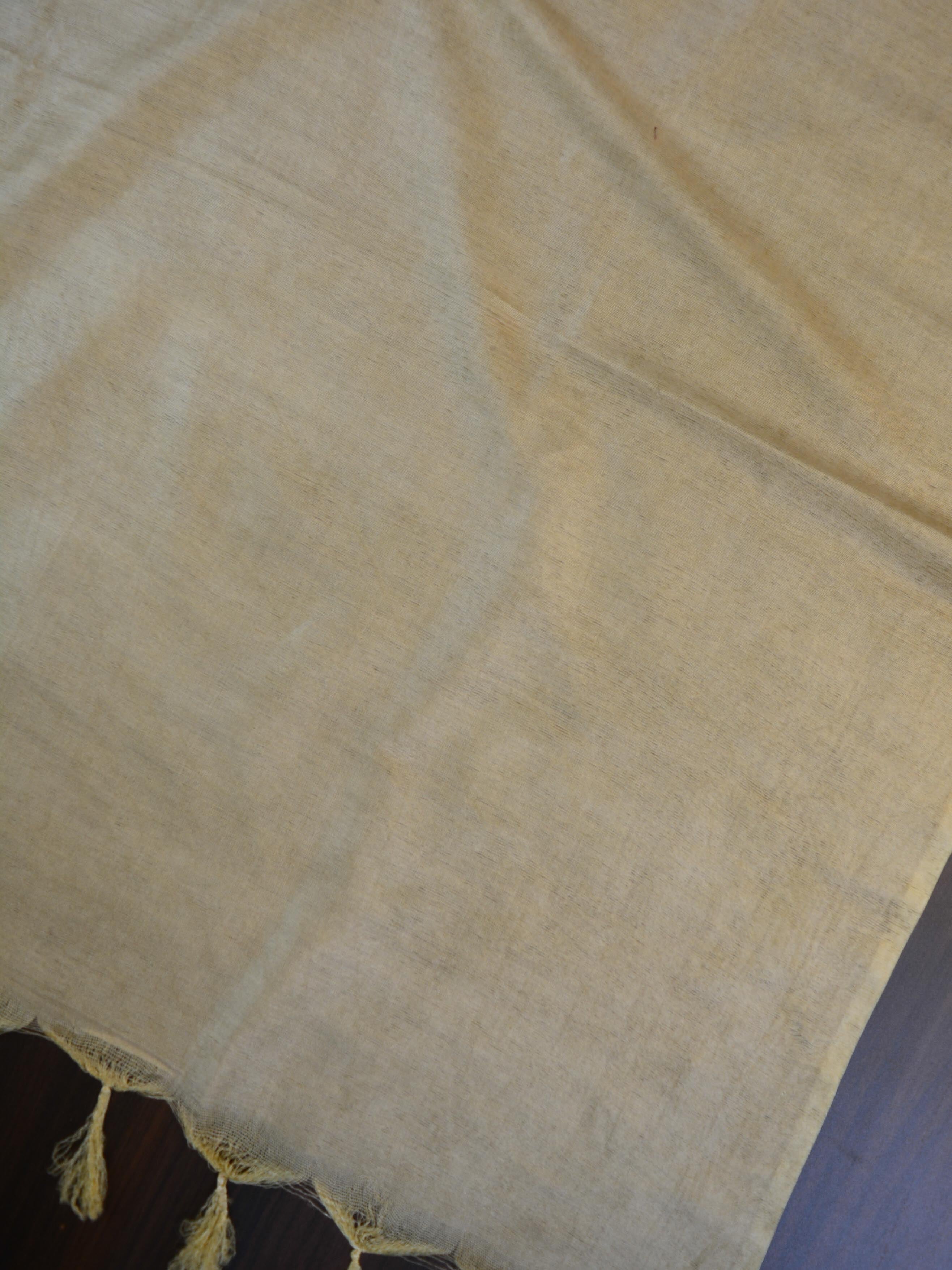 Handloom Khadi Cotton Dobby Pattern Salwar Kameez Dupatta Set- Beige