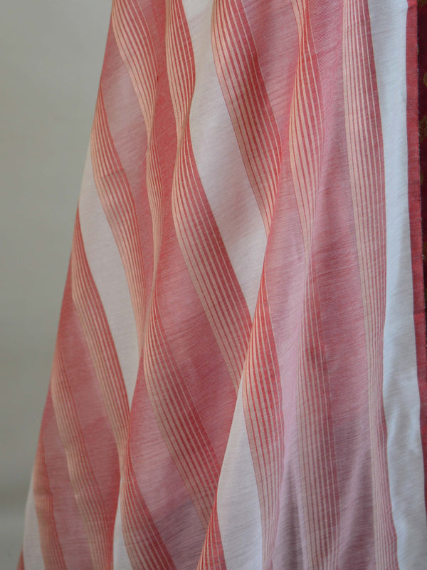 Banarasee Salwar Kameez Soft Cotton Resham Woven Fabric With Contrast Dupatta-Maroon