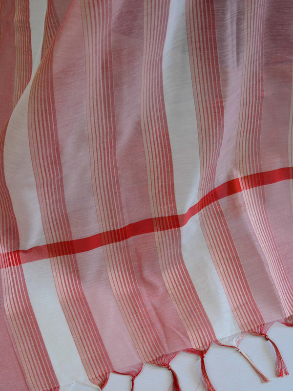 Banarasee Salwar Kameez Soft Cotton Resham Woven Fabric With Contrast Dupatta-Maroon