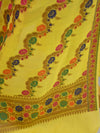 Banarasee Semi Silk Salwar Kameez Dupatta Set Meena & Zari Design-Bright Yellow