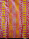 Handloom Block Printed Khadi Cotton Salwar Kameez Dupatta Set-Orange & Beige