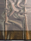 Banarasee Art Silk Saree With Buta Design & Contrast Border-Green