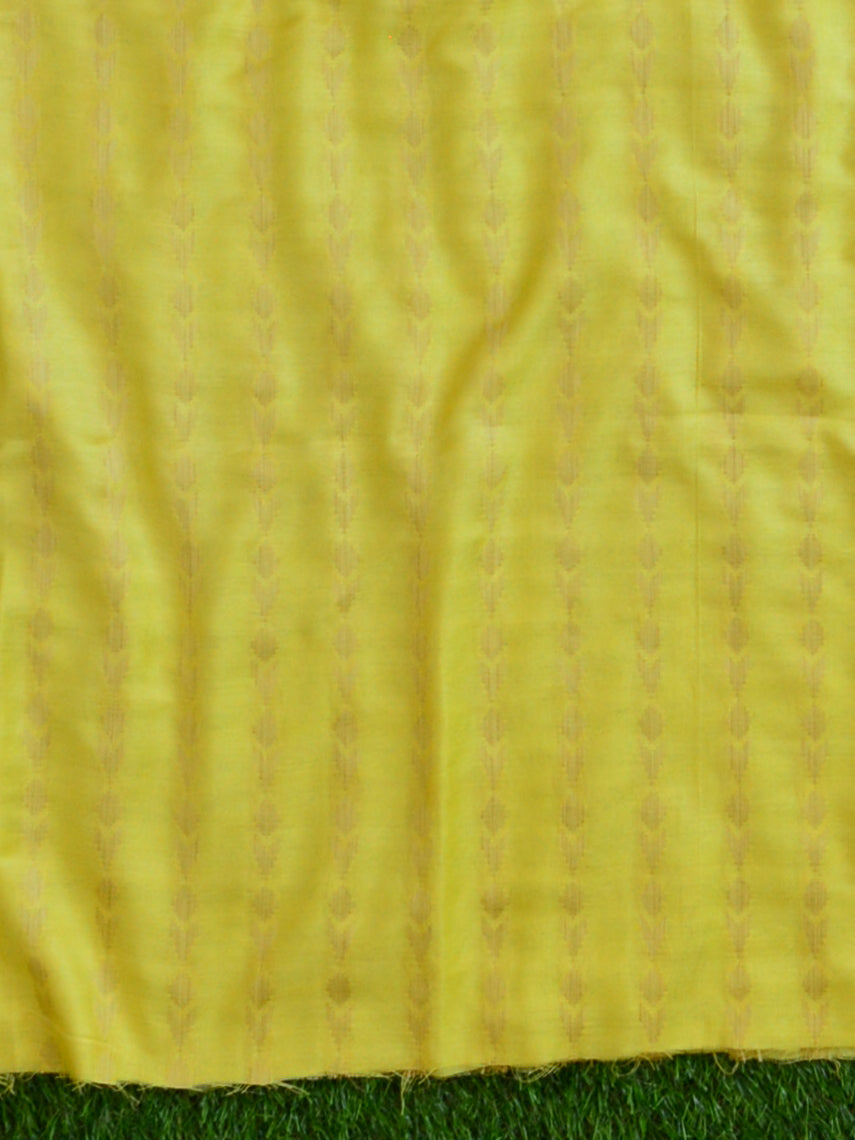 Handloom Khadi Cotton Salwar Kameez Dupatta Set-Yellow & Beige