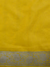 Banarasee Organza Mix Saree With Silver Zari-Yellow