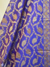 Banarasee Salwar Kameez Cotton Silk Resham Buti Woven Fabric-Royal Blue