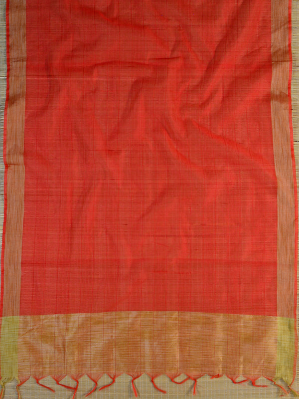 Banarasee Soft Cotton Ghichha Work Salwar Kameez Fabric & Dupatta-Yellow & Red