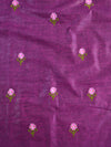 Handwoven Linen Kameez & Dupatta With Hand-Embroidered Work-Pink & Purple