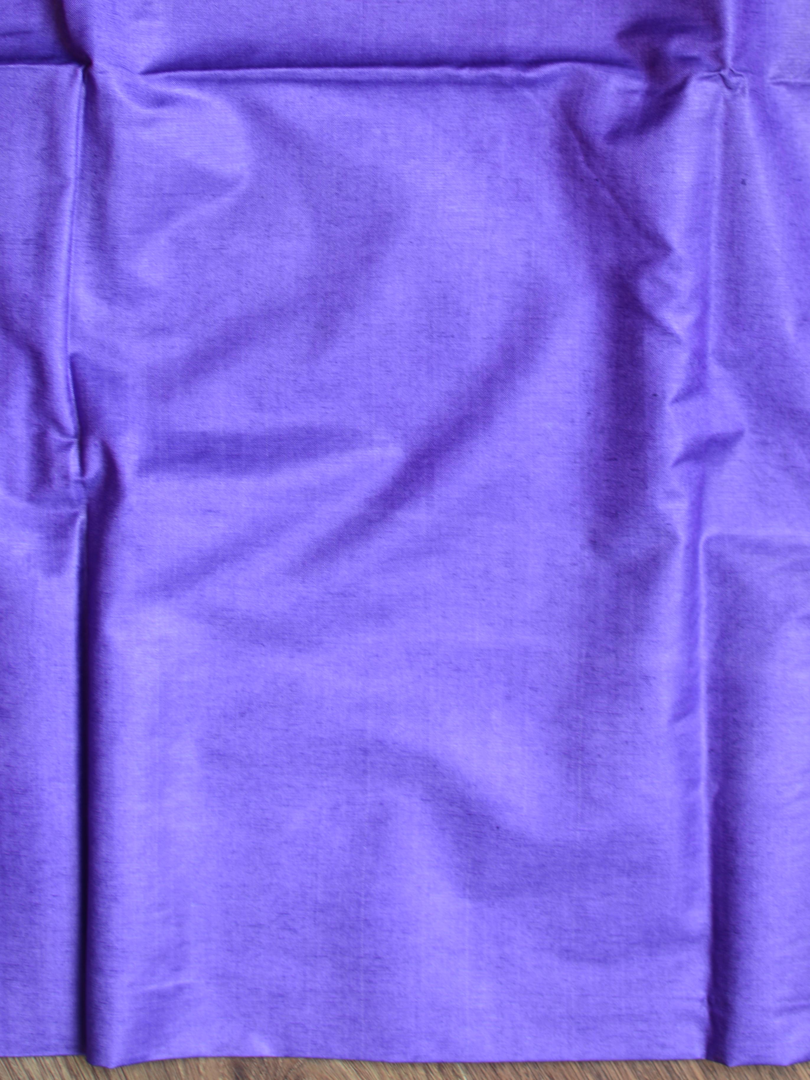 Bhagalpuri Cotton Silk Suit Set With Ghichha Work Salwar Kameez & Dupatta-Purple